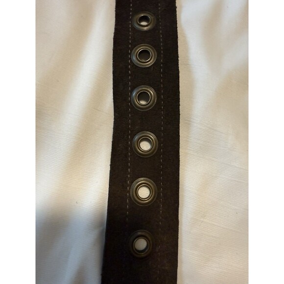 Boho Wide Leather Belt Beaded Stone Buckle Brown Studded Western Festival  Belt main image 6
